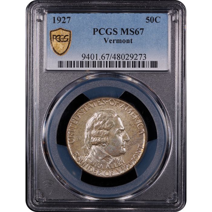 1927 Vermont Commemorative Half (50c) Obverse Slab Image
