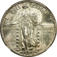 1928-D Standing Liberty Quarter (25c) Photo 3