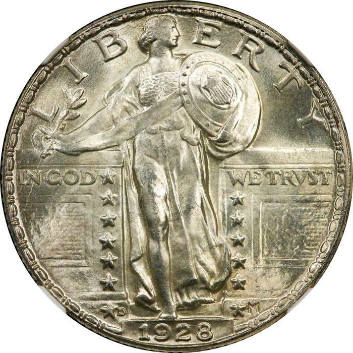 1928-D Standing Liberty Quarter (25c) Photo 3