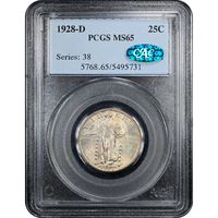 1928-D Standing Liberty Quarter (25c) Obverse Slab Image