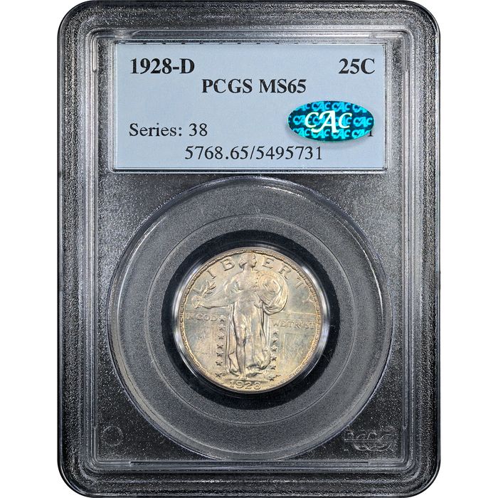 1928-D Standing Liberty Quarter (25c) Obverse Slab Image