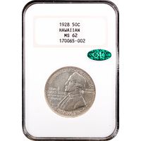 1928 Hawaiian Commemorative Half Dollar (50c) Obverse Slab Image