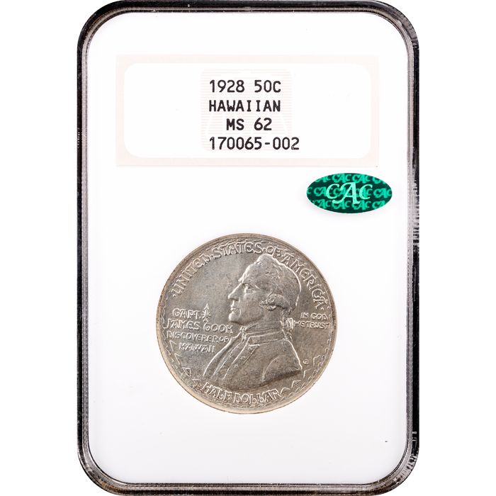 1928 Hawaiian Commemorative Half Dollar (50c) Obverse Slab Image