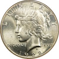 1928 Peace Dollar ($1) Photo 3