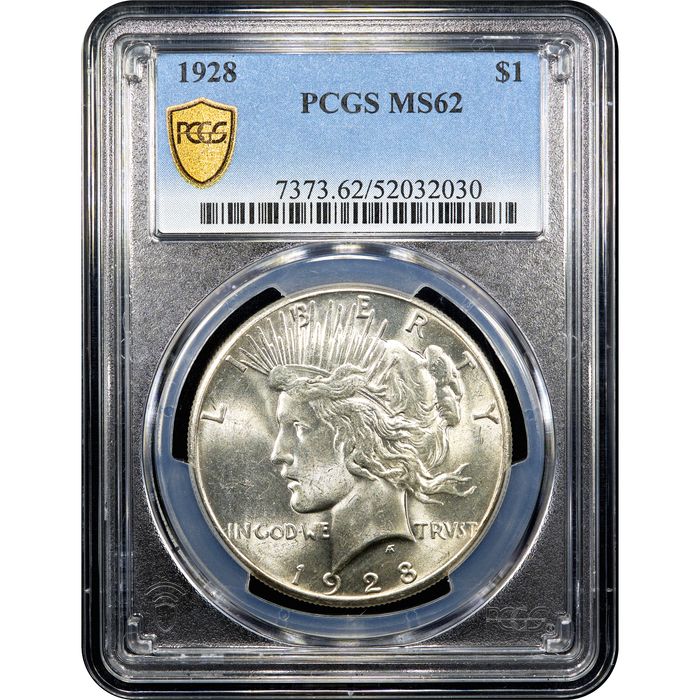 1928 Peace Dollar ($1) Obverse Slab Image