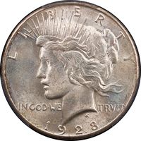 1928 Peace Dollar ($1) Obverse Image