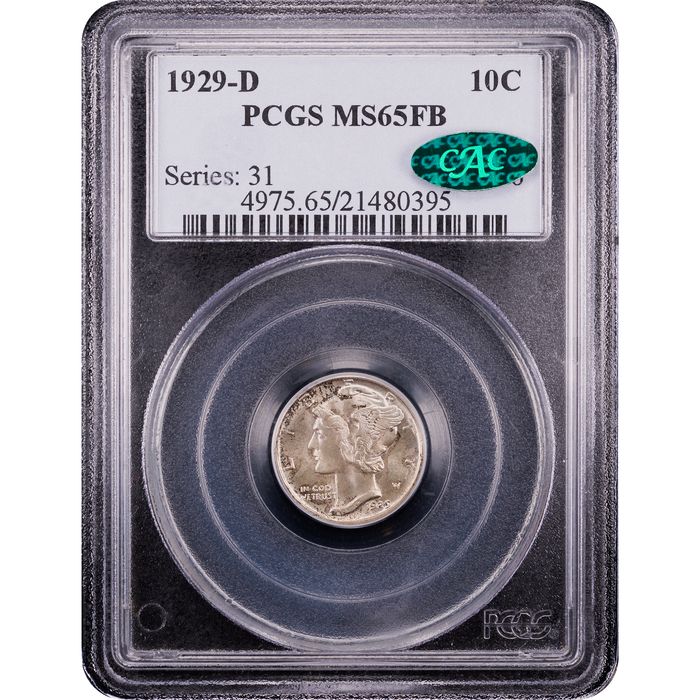 1929-D Mercury Dime (10c) Obverse Slab Image