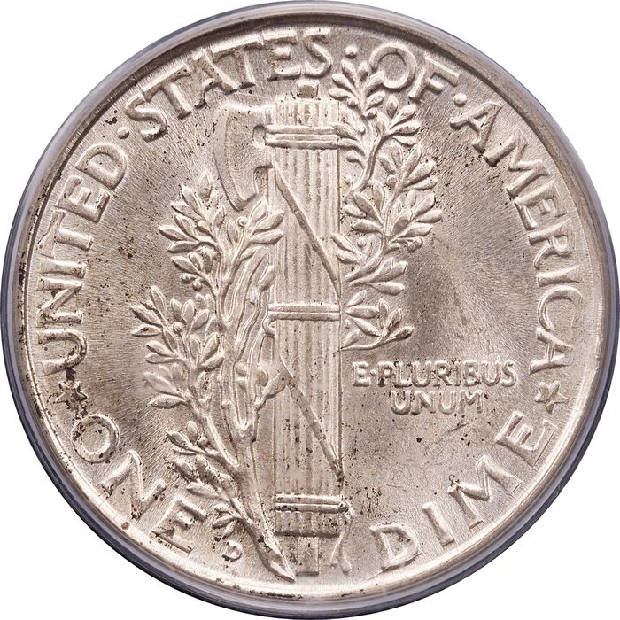 1929-D Mercury Dime (10c) Reverse Image