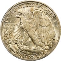 1929-D Walking Liberty Half Dollar (50c) Reverse Image