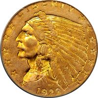 1929 Indian Gold Quarter Eagle ($2.50) OGH Obverse Image
