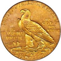 1929 Indian Gold Quarter Eagle ($2.50) OGH Reverse Image