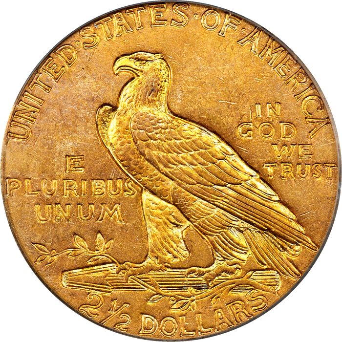 1929 Indian Gold Quarter Eagle ($2.50) OGH Reverse Image