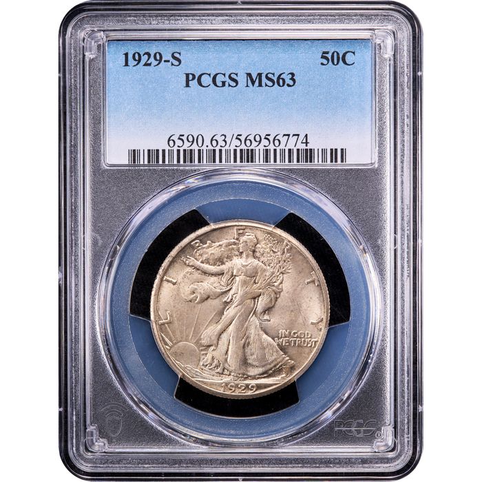 1929-S Walking Liberty Half Dollar (50c) Obverse Slab Image