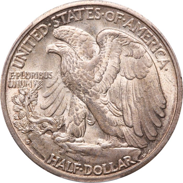 1929-S Walking Liberty Half Dollar (50c) Reverse Image