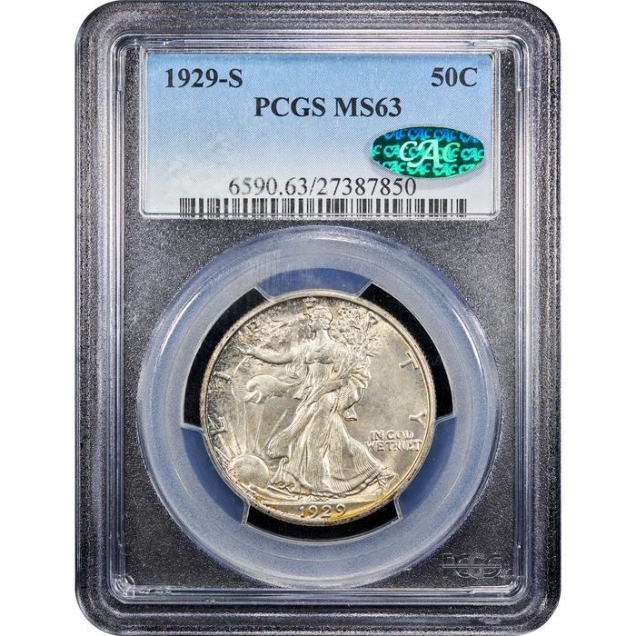 1929-S Walking Liberty Half Dollar (50c) Obverse Slab Image