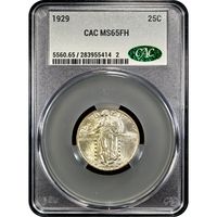 1929 Standing Liberty Quarter (25c) Obverse Slab Image