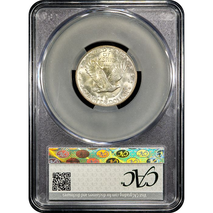 1929 Standing Liberty Quarter (25c) Reverse Slab Image