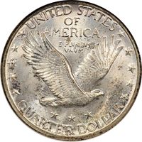 1929 Standing Liberty Quarter (25c) Reverse Image