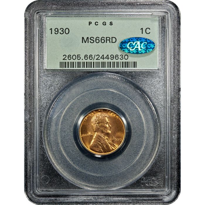 1930 Lincoln Cent (1c) OGH Obverse Slab Image