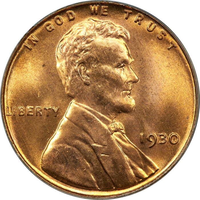 1930 Lincoln Cent (1c) OGH Obverse Image