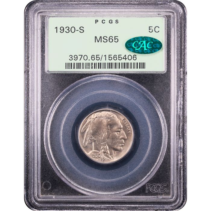1930-S Buffalo Nickel (5c) Obverse Slab Image