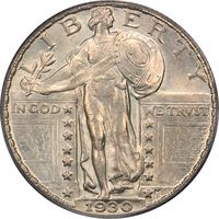 1930 Standing Liberty Quarter (25c) OGH Obverse Image