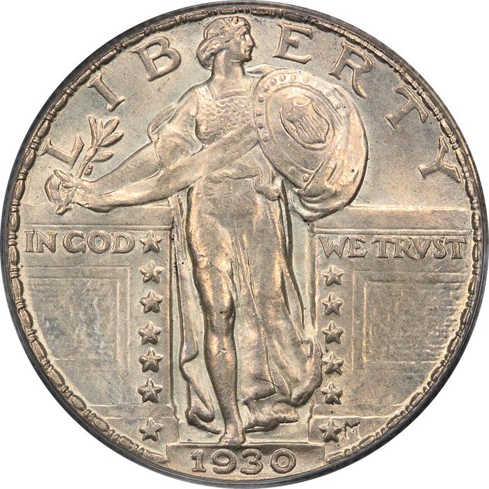 1930 Standing Liberty Quarter (25c) OGH Obverse Image