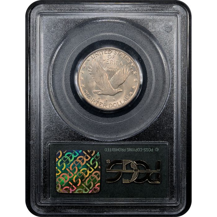 1930 Standing Liberty Quarter (25c) OGH Reverse Slab Image