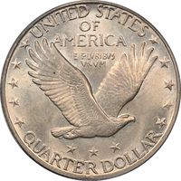 1930 Standing Liberty Quarter (25c) OGH Reverse Image
