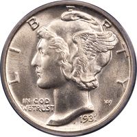 1931 Mercury Dime (10c) Photo 3