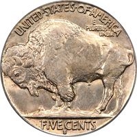 1931-S Buffalo Nickel (5c) OGH Reverse Image