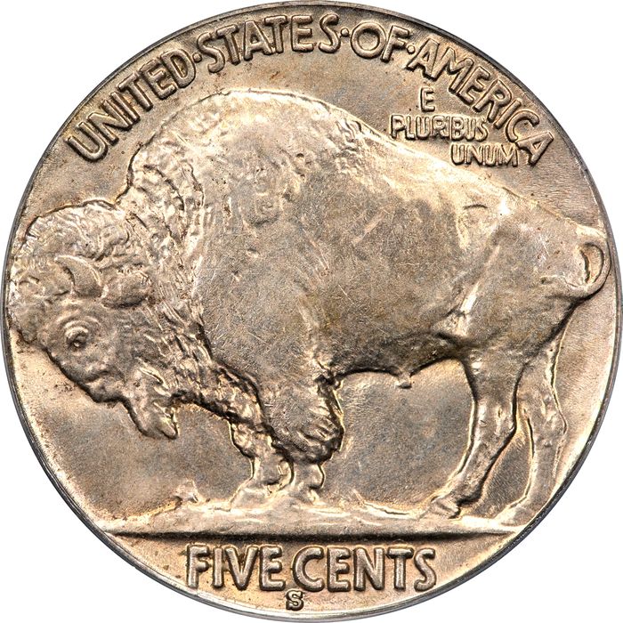 1931-S Buffalo Nickel (5c) OGH Reverse Image