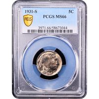 1931-S Buffalo Nickel (5c) Obverse Slab Image