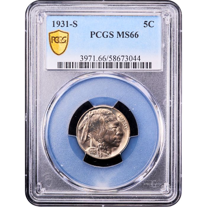 1931-S Buffalo Nickel (5c) Obverse Slab Image