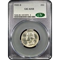 1932-D Washington Quarter (25c) Obverse Slab Image