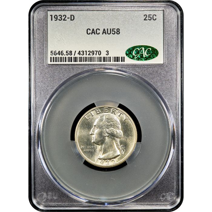 1932-D Washington Quarter (25c) Obverse Slab Image