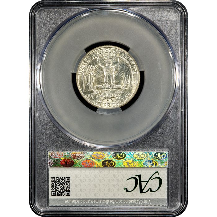 1932-D Washington Quarter (25c) Reverse Slab Image