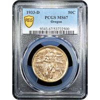 1933-D Oregon Commem Half Dollar (50c) Obverse Image