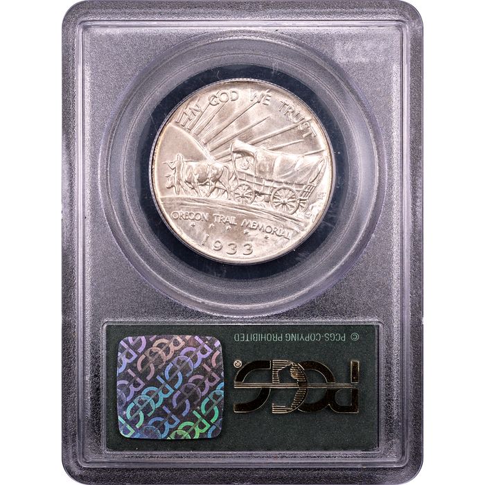 1933-D Oregon Commemorative Half Dollar (50c) Reverse Slab Image