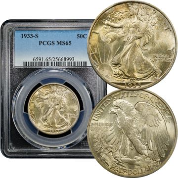 1933-S Walking Liberty Half Dollar (50c) Composite Image
