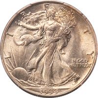 1933-S Walking Liberty Half Dollar (50c) Photo 3