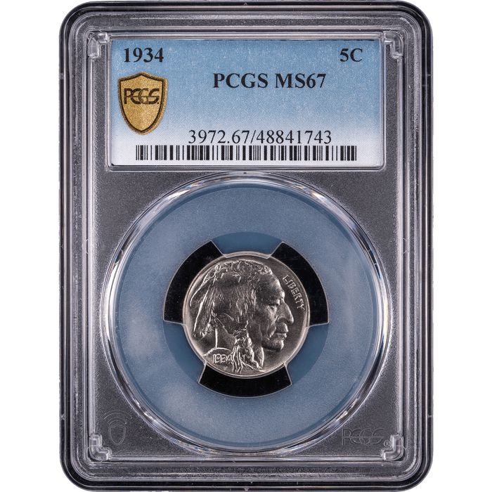 1934 Buffalo Nickel (5c) Obverse Slab Image