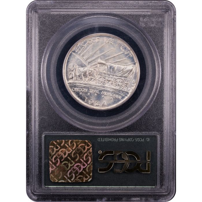 1934-D Oregon Commemorative Half Dollar (50c) OGH Reverse Slab Image