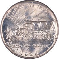 1934-D Oregon Commemorative Half Dollar (50c) OGH Reverse Image