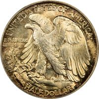 1934-D Walking Liberty Half Dollar (50c) Reverse Image