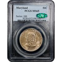 1934 Maryland Commem Half Dollar (50c) Obverse Image