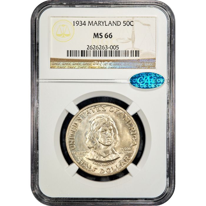 1934 Maryland Commemorative Half Dollar (50c) Obverse Image
