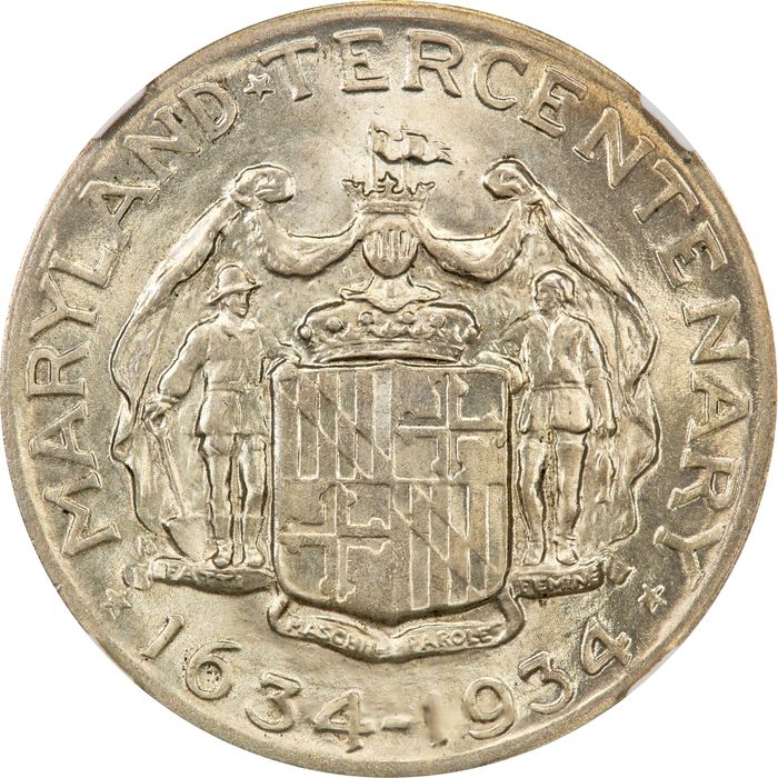 1934 Maryland Commemorative Half Dollar (50c) Photo 4