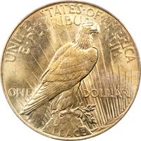 1934 Peace Dollar ($1) Reverse Image