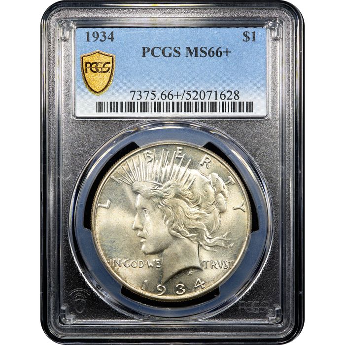 1934 Peace Dollar ($1) Obverse Slab Image